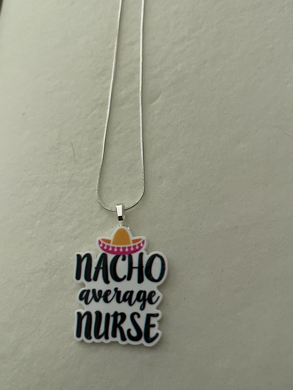Nacho Average Nurse Pendant Necklace - Multicolor